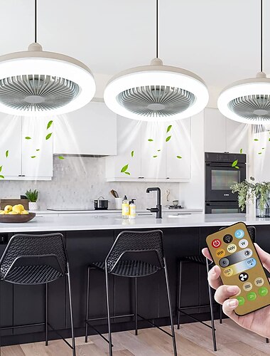 wentylator sufitowy z lekkim pilotem kabel gniazdo e26 zawiera 10-calowy zamknięty wentylator sufitowy możliwość przyciemniania 3 kolory światła, 3 prędkości led niskoprofilowy wentylator sufitowy do montażu podtynkowego do kuchni