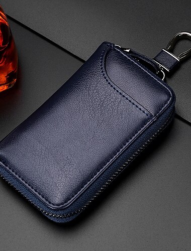 Schlüsselbund aus echtem Leder, Unisex-Schlüsseltasche, Multifunktions-Organizer, Brieftaschenhalter, intelligente Haushälterin, Auto, kleines Schlüsseletui, Schlüsseletui