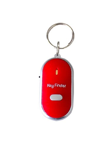 LED Whistle Key Finder Flashing Beeping Sound Control Alarm Anti-Lost Key Locator Finder Tracker with Key Ring