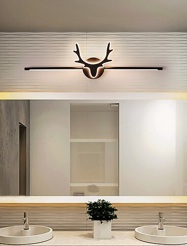 led zrcadlo přední lampa toaletní světlo 80 cm 20w nástěnné světlo pro moderní jednoduchou ložnici koupelna hliníková akrylová černá IP20 110-240v