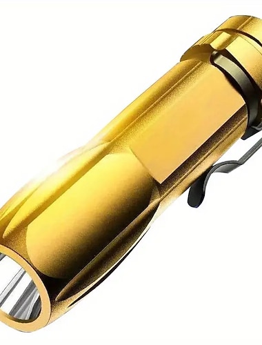 1st mini bärbar led ljus ficklampa med usb snabbladdning vattentät för utomhusvandring på natten