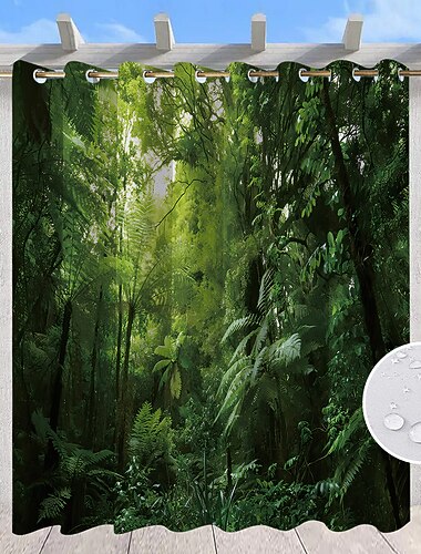 防水屋外カーテン、屋内結婚式パティオ用厚手のプライバシーグロメットカーテン、結婚式の寝室、リビングルーム、ポーチ、パーゴラ、カバナ、1パネル用