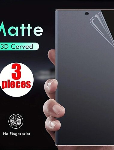 3 stk Skjermbeskytter Til Samsung Galaxy S25 Ultra S25 Ultra Plus S24 Ultra Plus S23 S22 S21 S20 Plus Ultra S10 TPU Hydrogel Matt Anti Bubbles Anti-fingeravtrykk Ultratynn Motstår Risser