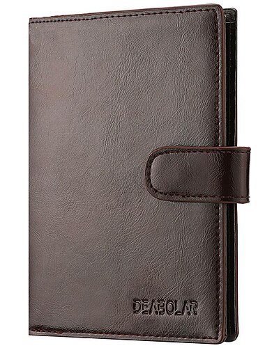 Soporte para Tarjetas de Crédito Billetera de Cuero PU Soporte para Nombre Billetera de Lujo Impermeable Múltiple para Hombres Regalo de Regreso a Clases