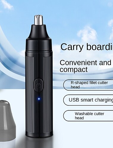 Tondeuse pour oreilles et nez pour hommes et femmes tondeuse à poils de nez rechargeable - épilation du visage des sourcils indolore tondeuse à nez