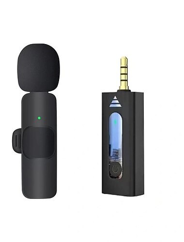 microfono lavalier wireless per smartphone plug and play da 3,5 mm mini microfono per la registrazione di giochi in streaming live riduzione automatica del rumore