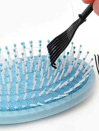 Outil de nettoyage de brosse à cheveux, râteau de nettoyage de brosse à cheveux, nettoyant pour brosse à cheveux saleté de cheveux enlever peigne outil intégré salon de coiffure poignée en plastique