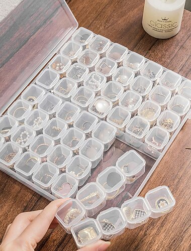 1 stks draagbare transparante sieraden doos oorbellen ketting oorbel plaat kleur opbergdoos kleine en prachtige oorbellen anti oxidatie doos