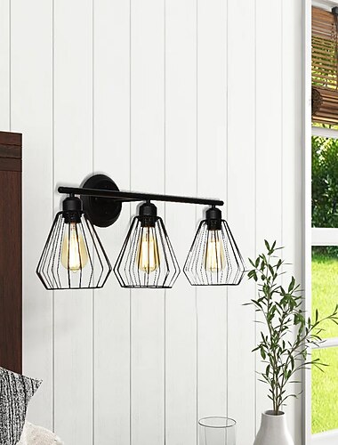 Nowoczesna sztuka żelaza trzy końce cafe bar wyjście korytarzowe nostalgiczna dekoracja spersonalizowana kinkiet;