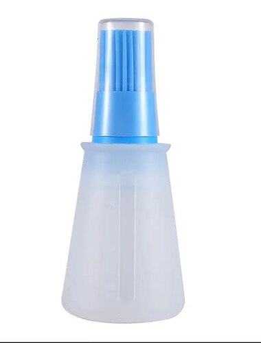 draagbare siliconen oliefles met borstel grill olieborstels gebak plastic keuken oliefles buiten bakken bbq borstel