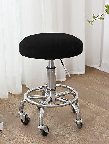 fløjl rund barstol sædebetræk pubdisk skammel stol betræk firkantet drejelig barstol elastisk barstolebetræk vaskbart pudebetræk til kaffefest barstol