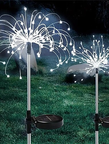 luci solari da giardino luci per fuochi d'artificio luci solari per esterni impermeabili con 8 modalità di illuminazione per feste da giardino patio cortile aiuola 90/120/150/180/200 perline led 4