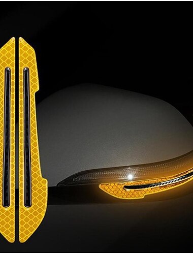 2 sztuk odblaskowe naklejki samochodowe lusterko wsteczne ochrona odblaskowa naklejki naklejki ostrzeżenie o bezpieczeństwie antykolizyjne uniwersalne akcesoria zewnętrzne do samochodu