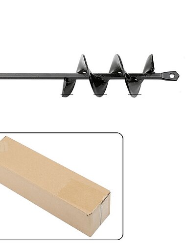 6 storlekar trädgårdsborrborrverktyg spiralhålsgrävare markborr jordborr för fröplantering trädgårdsarbete staket blomplanteringsmaskin