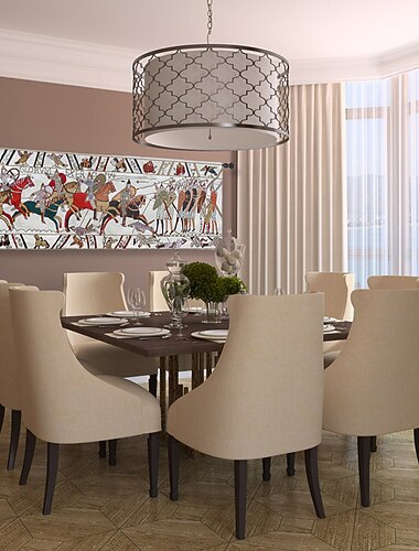 Jacquardgewebter Wandteppich, Gobelin, Aubusson-Wandteppich, Wandbehang, Bayeux-Wandteppich, Webstuhl, Baumwollgewebe, Dekoration für Wohnzimmer und Schlafzimmer (ohne Stab und Quasten)