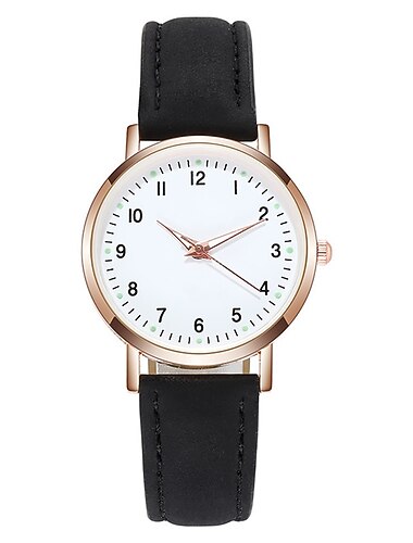 Presente de Dia das Mães para Mulheres Relógio Moda Casual com Pulseira de Couro Luminous Relógio Quartz de Pequeno Mostrador para Ladies Reloj Mujer