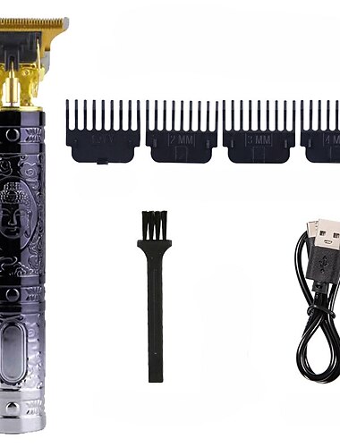 Vintage T9 Haarschneider Maschine Akku-Haarschneider Finishing-Maschine Bartschneider Haar für Männer Elektrorasierer USB