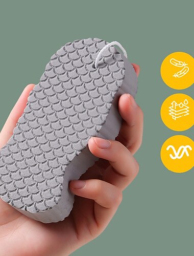 supermyk eksfolierende badesvampultra myk badekar kroppsdusj svampespa scrub eksfoliering død hud fjern gjenbrukbar svamp badesvamp for voksne barn og gravide