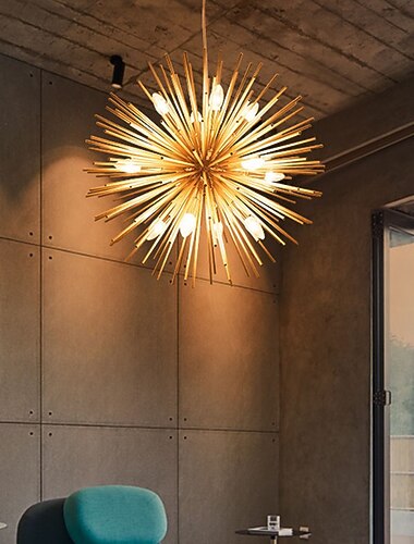 led ljuskronor fyrverkeri 9/12-ljus 50 cm moderna elektropläterade klotljuskronor led taklampor i nordisk stil vardagsrum matsal g9 glödlampa bas