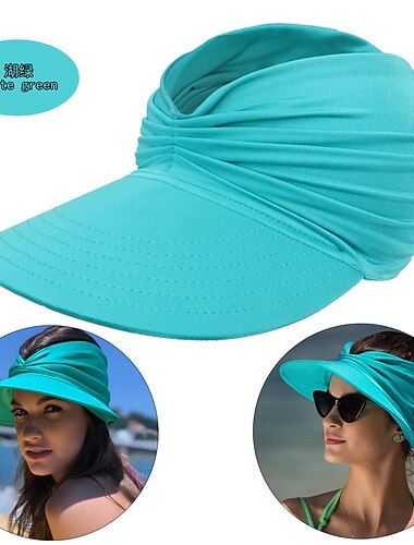 כובע שמש לחוף הים בקיץ לנשים כובע צילינדר ריק 50+ כובע שמש כובע שמש לנשים כובע ספורט חיצוני