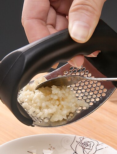 2kpl ruostumatonta terästä pyöreä valkosipulipuristin keittiön manuaalinen valkosipulimurskain kotitalouksien pieni valkosipulimurskain valkosipuli inkiväärikastike valkosipulimurskain