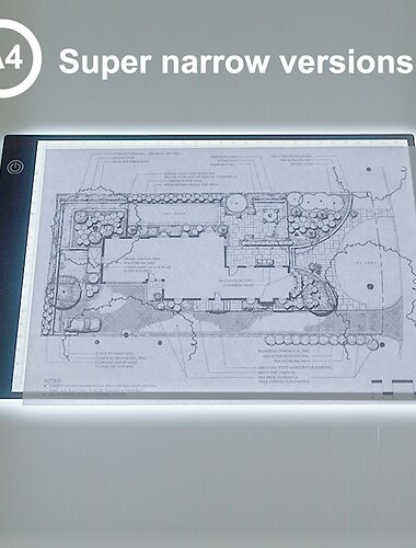 A4-LED-Lichtpad, Pausleuchttisch mit Maßstabszeichnung, Leuchttisch mit USB-Stromversorgung, ultradünnes Kopierbrett
