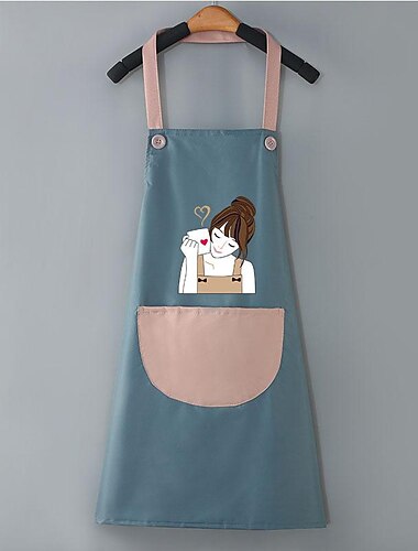 vízálló szakácskötény nőknek és férfiaknak, konyhai főzőkötény, személyre szabott kerti kötény, olajálló munkakötény kereszt háttámlával, erősen állítható