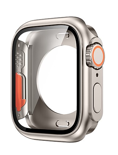 Estojo de relógio com protetor de tela Compatível com Apple Watch Series 8 7 41mm 45mm / Series 6 5 4 SE 40mm 44mm Protetor de todos os lados Antichoque Vidro Temperado / PC rígido Assista Cobertura