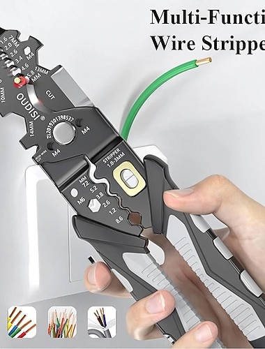 צבת חשמלאי 25 ב-1 רב תכליתי צבת אף ארוך חוט חותך כבל חותך מסוף כלים ידניים