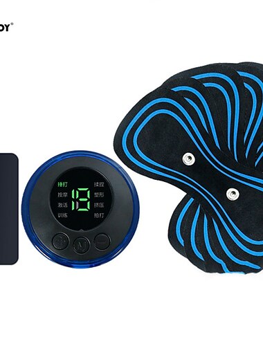 LCD Display EMS Nek Rekker Elektrische Massager 8 Modus Cervicale Massage Patch Puls Spier Stimulator Draagbare Pijnverlichting Valentijnsdagcadeau