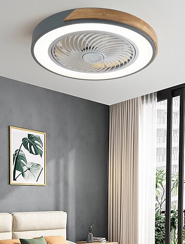 مراوح سقف led مع أضواء قابلة للخفت مع كونترال بعيد 20 "مصباح سقف مثبت على شكل فلوش أكريليك عاكس الضوء ثريا غرفة نوم غرفة المعيشة