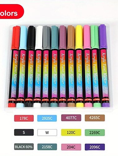 24/12/30 värilliset akryylimaalikynät: pehmeät sivellinkärkimerkit aloittelijoille, täydellinen kalliomaalaukseen, pääsiäiskoristeisiin & lisää!