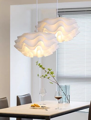 תאורת תליון led אקריליק פרח עיצוב ייחודי מתכת גופי תאורה תקרת מתכת נברשת אווירה בסגנון בר יצירתי לסלון,אי למטבח,חדר שינה