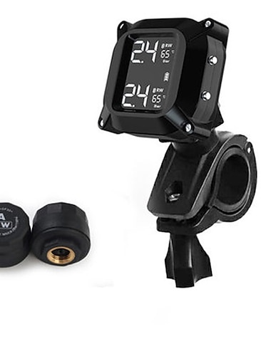 Motocykl tpms motorové pneumatiky alarm systém sledování teploty pneumatik se 2 externími senzory