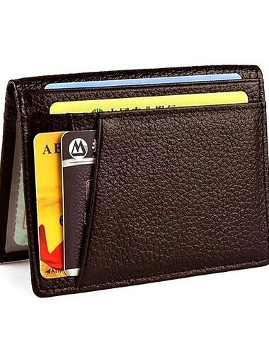 Ultra tynn frontlomme lommebok bifold herrelommebok med 8 kortspor minimalistisk reiselommebok vippe-ID-vindusspor førerkort ID-kort business lommebok slank