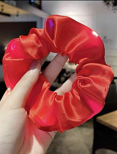 Kerst LED Luminescerende Scrunchies Paardestaart Hoofdband Elastische Haartie Solid Color Carnaval Feest Haaraccessoires