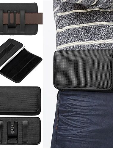 Funda de nailon para teléfono móvil, con clip para cinturón, bolsa de transporte de 4,7 a 6,8 pulgadas, riñonera