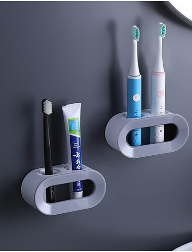 wandgemonteerde elektrische tandenborstelhouder, tandenborstelrek, tandenborstelorganizer