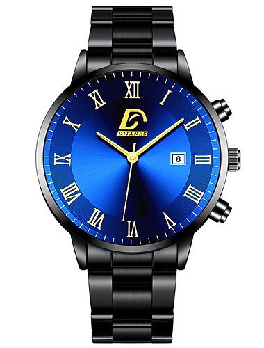 Mode Mænd Ur Luksus Kalender Dato Kvarts Klokke Stor Skive Mænds Erhverv Rustfrit Stål Mesh Rem Ur Relojes Masculino