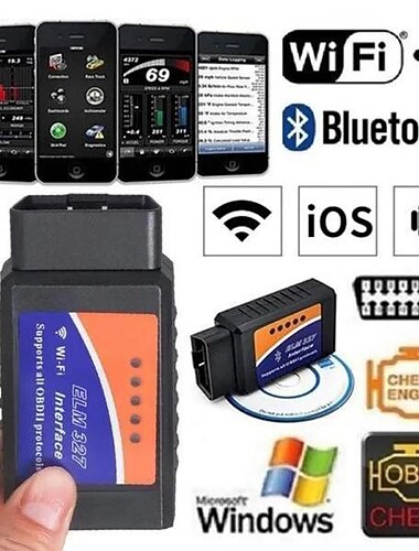 Advanced WIFI Bluetooth OBDII OBD2 ELM327 Car Diagnostic Scanner Code Reader for IOS&amp;Android