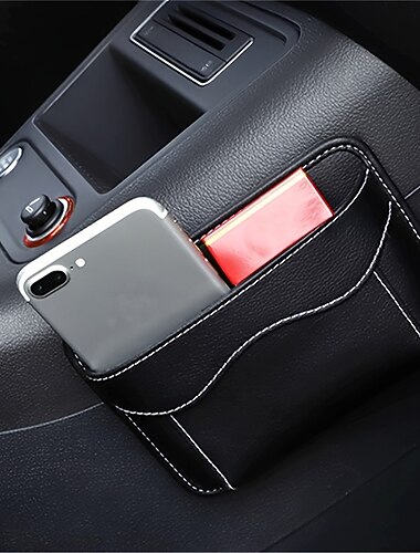 Auto-Seitentaschen-Organizer, Auto-Aufbewahrungstasche, Handy-Brillenhalter, Autositz-Lückenfüller-Organizer für Autositz-Türfenster