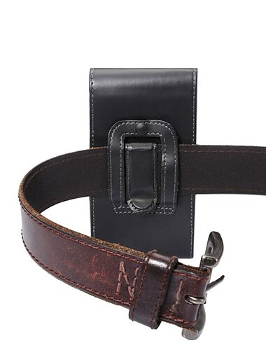 Lædertelefonbæltetui 7,2/6,5/6,2/5,2'' mavetaske magnetisk lodret telefoncover til iPhone 14 Pro Max 13 12 11 etui bælteklips