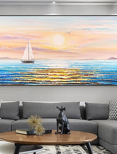 picturi în ulei de peisaj marin realizate manual mintura pe pânză decor de artă de perete imagine abstractă modernă pentru decor interior pictură rulată fără rame, neîntinsă