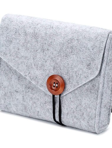 macbook strømadapter veske oppbevaringsveske filt bærbart elektronikk tilbehør organiseringsveske for macbook pro air bærbar strømforsyning magisk mus laderkabel harddisk strømbank