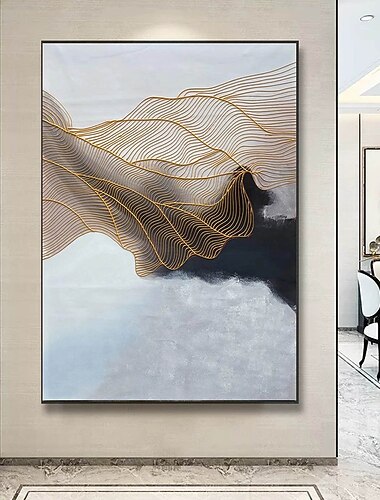 עבודת יד מצוירת בעבודת יד קיר ציור שמן מופשט מודרני ציור בד ציור הרים קישוט בית תפאורה בד מגולגל ללא מסגרת לא מתוח