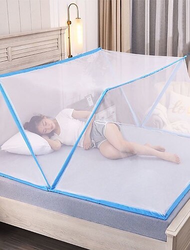 شبكة ناموسية منزلية محمولة مضادة للبعوض، سرير مفرد ومزدوج لسكن الطلاب، سرير علوي وسفلي محمول ومريح