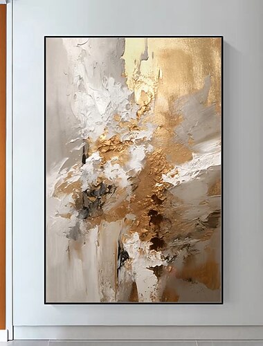 Χειροποίητο Hang-ζωγραφισμένα ελαιογραφία Ζωγραφισμένα στο χέρι Κάθετο Αφηρημένο Σύγχρονο Χωρίς Εσωτερικό Πλαίσιο