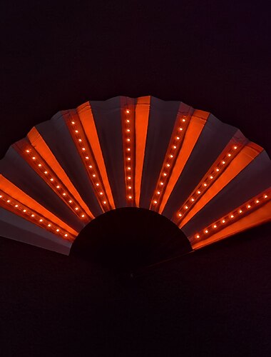 lueur pliage led ventilateur danse lumières spectacle de nuit dj barre fluorescente boîte de nuit cadeaux de fête halloween décoration changement de couleur ventilateur