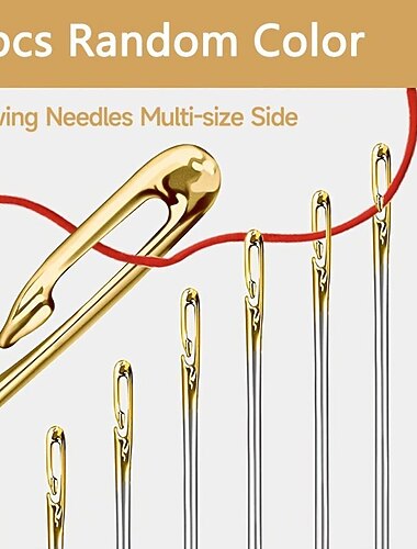 12 stks blinde naald ouderen naald-kant gat hand huishoudelijk naaien roestvrij staal naaien onnodig threading diy sieraden wit