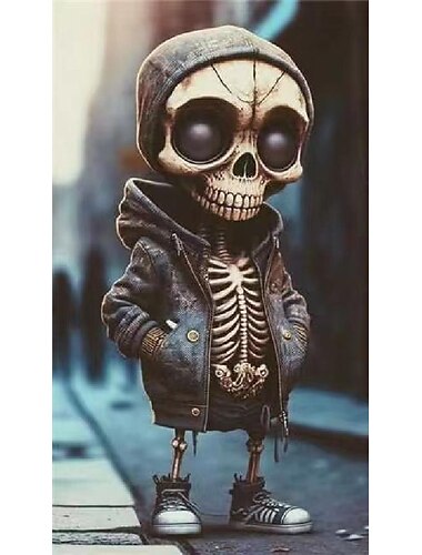 coola skelettfigurer, halloween skalle staty skelett docka harts hantverk ornament, mode mini coola skelett figurer dekor skelett man harts staty docka för hemmakontor skrivbord dekoration